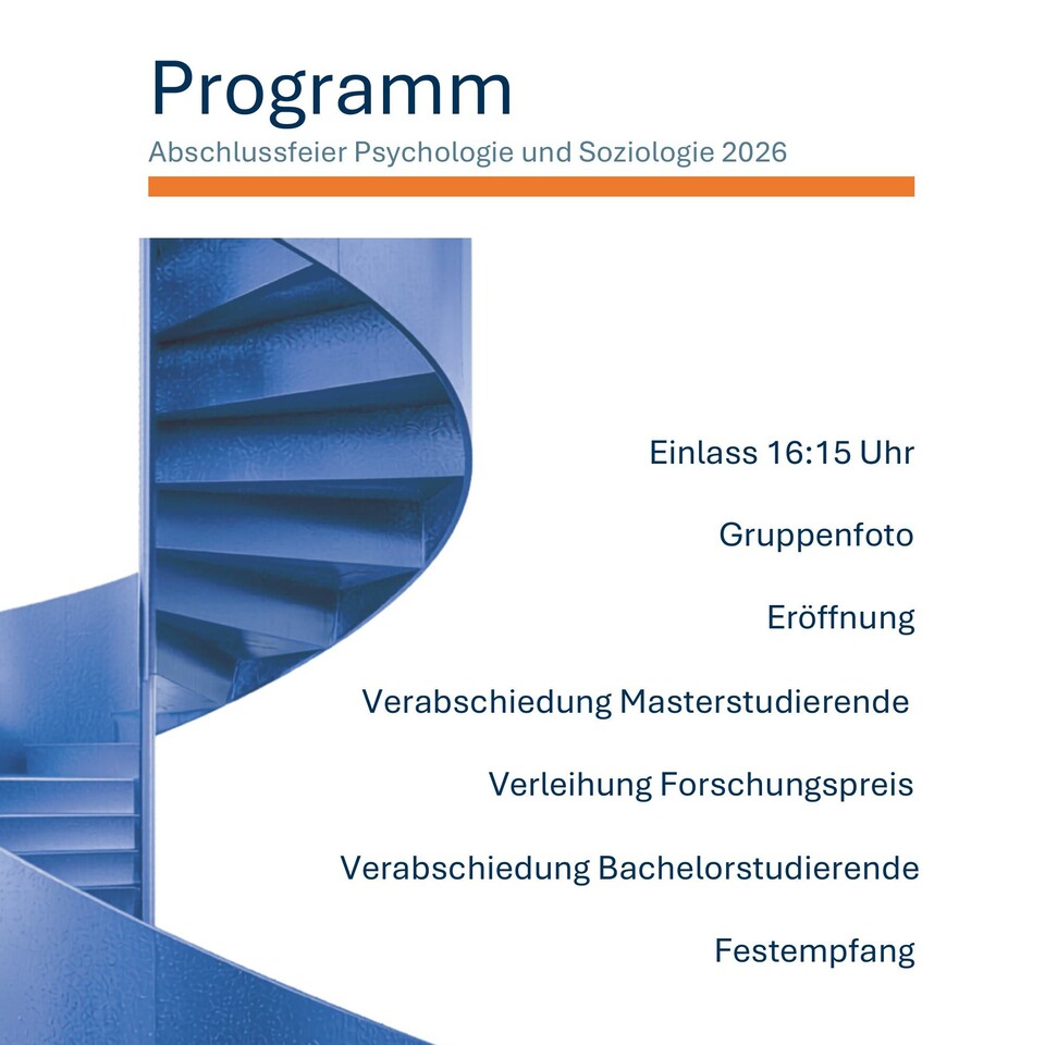 Programmflyer der Abschlussfeier Soziologie 2026