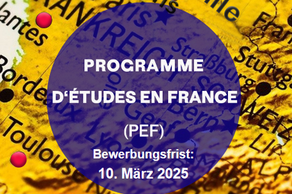 Flyer des Stipendienprogramms PEF.