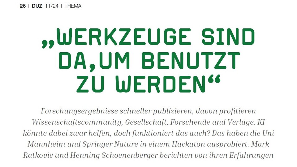 Ein Screenshot des Artikels - Überschrift, Kurzzusammenfassung und Artikelanfang sind sichtbar.