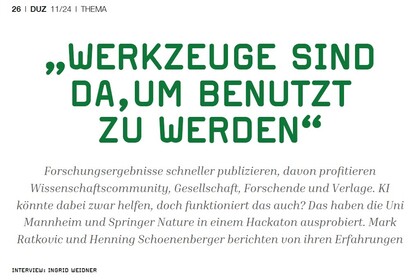 Ein Screenshot des Artikels - Überschrift, Kurzzusammenfassung und Artikelanfang sind sichtbar.