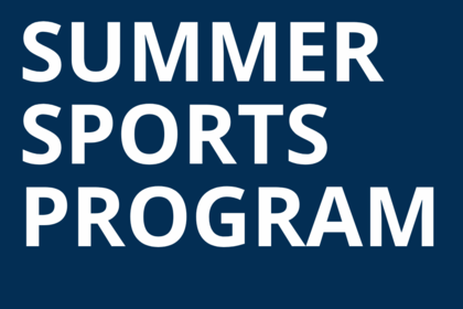Text Summer Sports Program und Logo