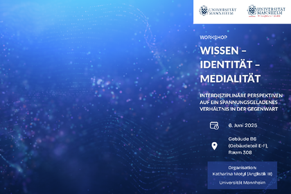 Poster und Programm: Workshop - Wissen, Identität, Medialität