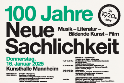 Plakat für das Symposium 100 Jahre neue Sachlichkeit