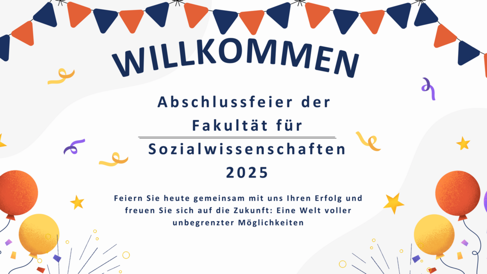 Flyerausschnitt zur Begrüßung für die Abschlussfeier 2025