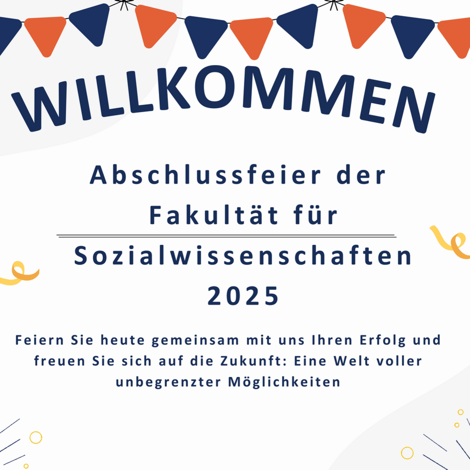 Flyerausschnitt zur Begrüßung für die Abschlussfeier 2025