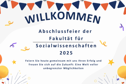 Flyerausschnitt zur Begrüßung für die Abschlussfeier 2025