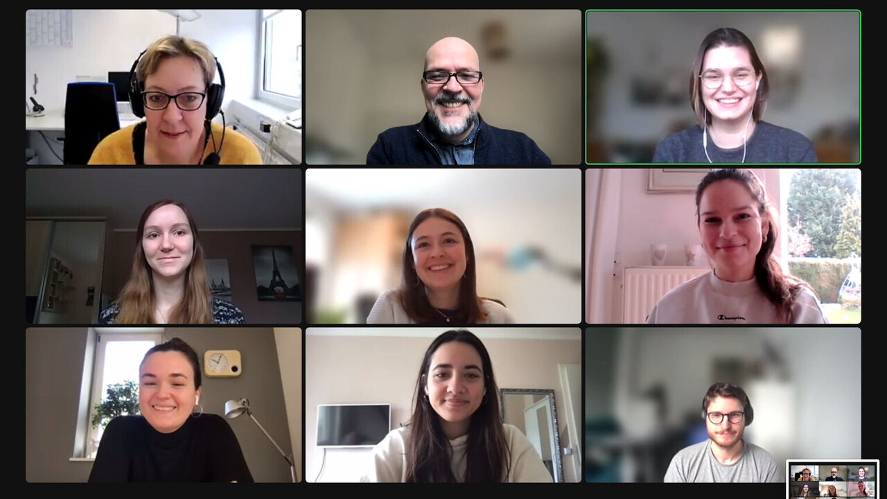 FSS 2022 Gruppenbild des Lehrstuhls in einem Zoom-Meeting, FSS 2022