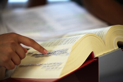 Finger in Buchindex