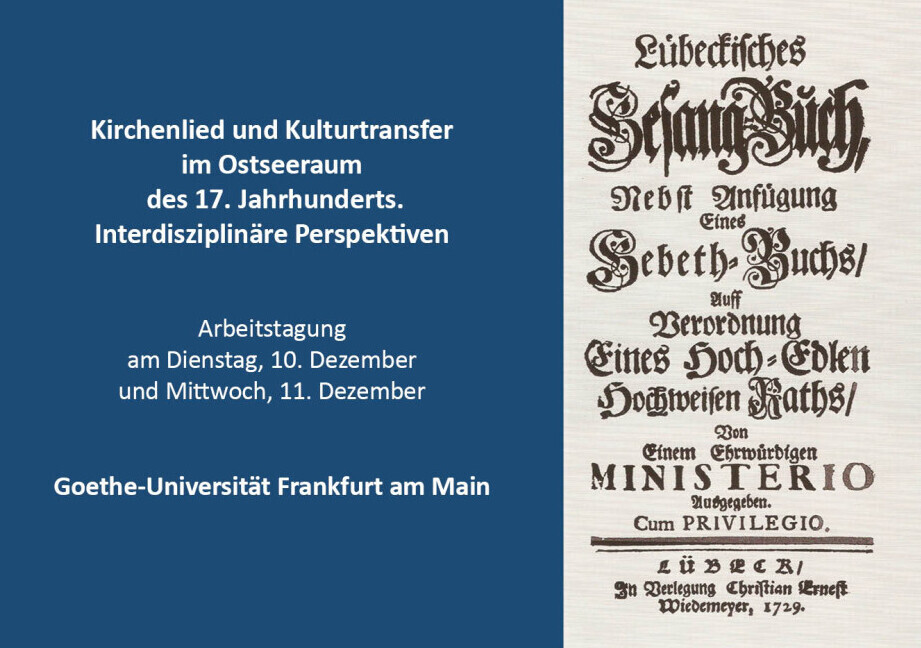 Tagungstitel und Titelblatt Gesangbuch aus dem 18. Jahrhundert