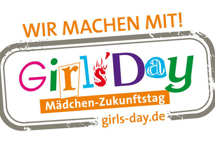 Logo des Girl´sDay, darüber "Wir machen mit!"