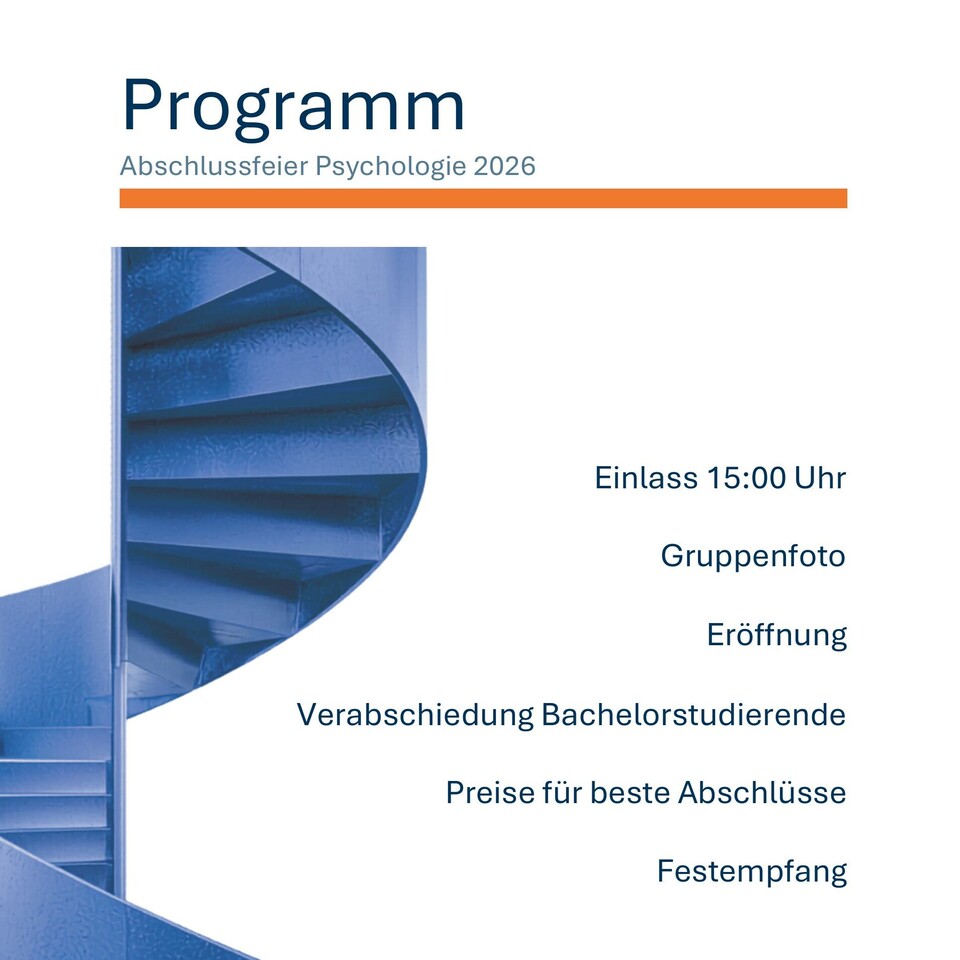 Programmflyer der Abschlussfeier Psychologie 2026