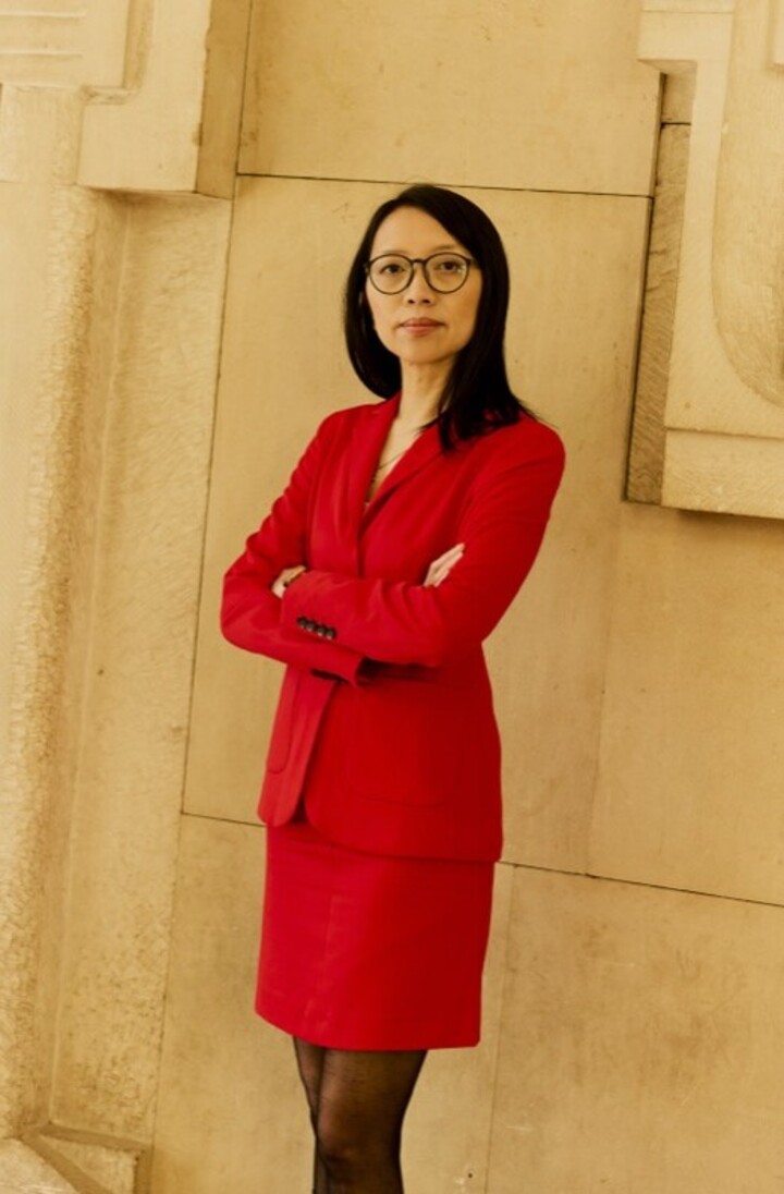 Dr. Eirliani Abdul Rahman in a red dress