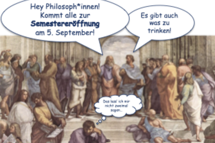 Flyer zur Semestereröffnung am 6. September 2023.