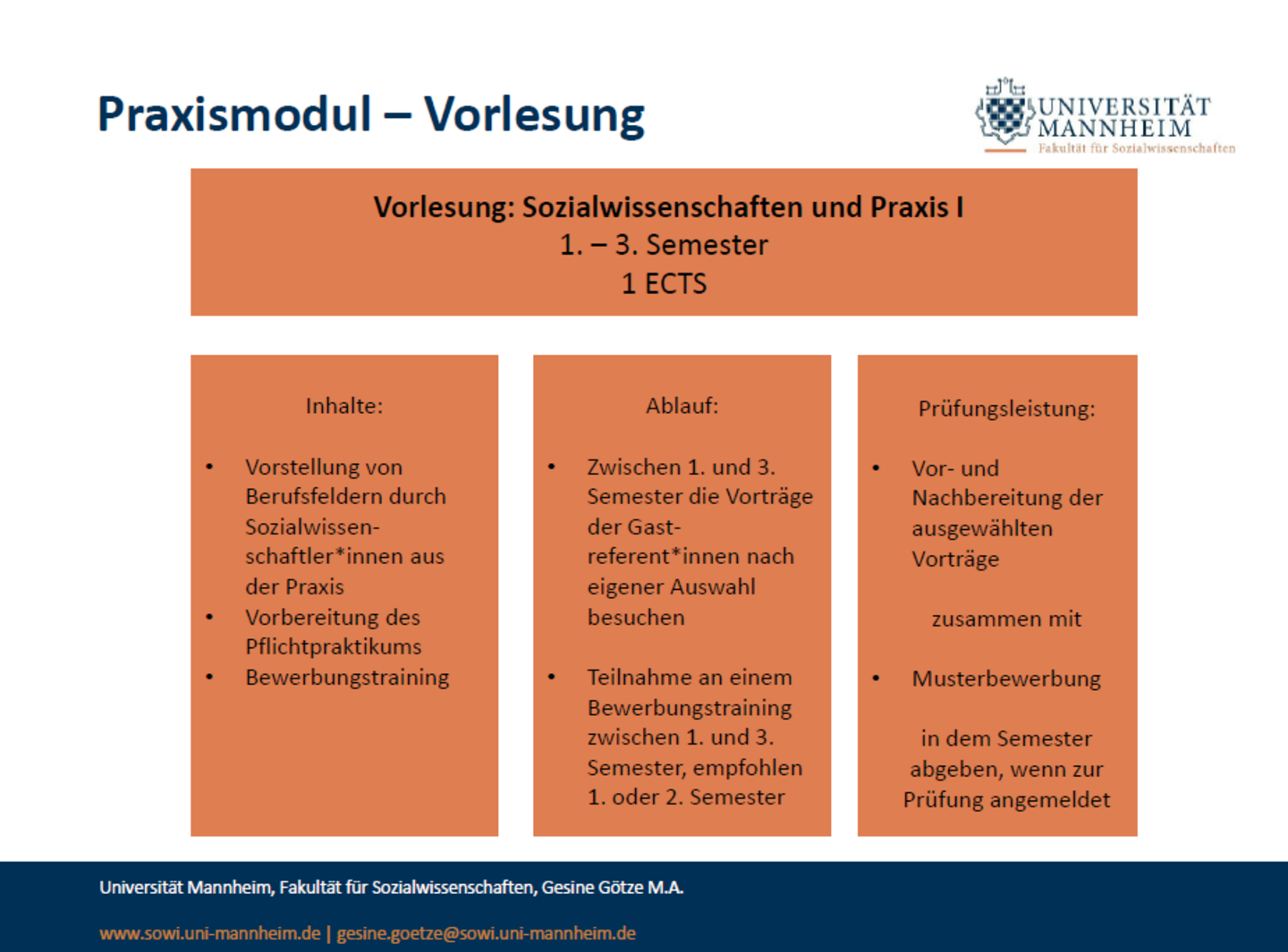 Screenshot des „Praxismodul vor HWS 2019 – Aufbau“.