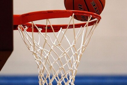 Basketball landet im Basketballkorb. Unten rechts steht: "IFS. Institut für Sport. UNiversität Mannheim."