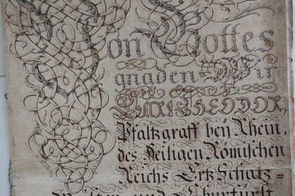 Ausschnitt aus einer Urkunde des 18. Jahrhunderts
