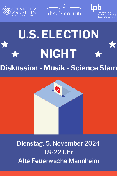 Election Night Event Poster. Informationen finden Sie im Text.